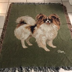 Linda Picken Papillon throw rug/Blanket  EUC